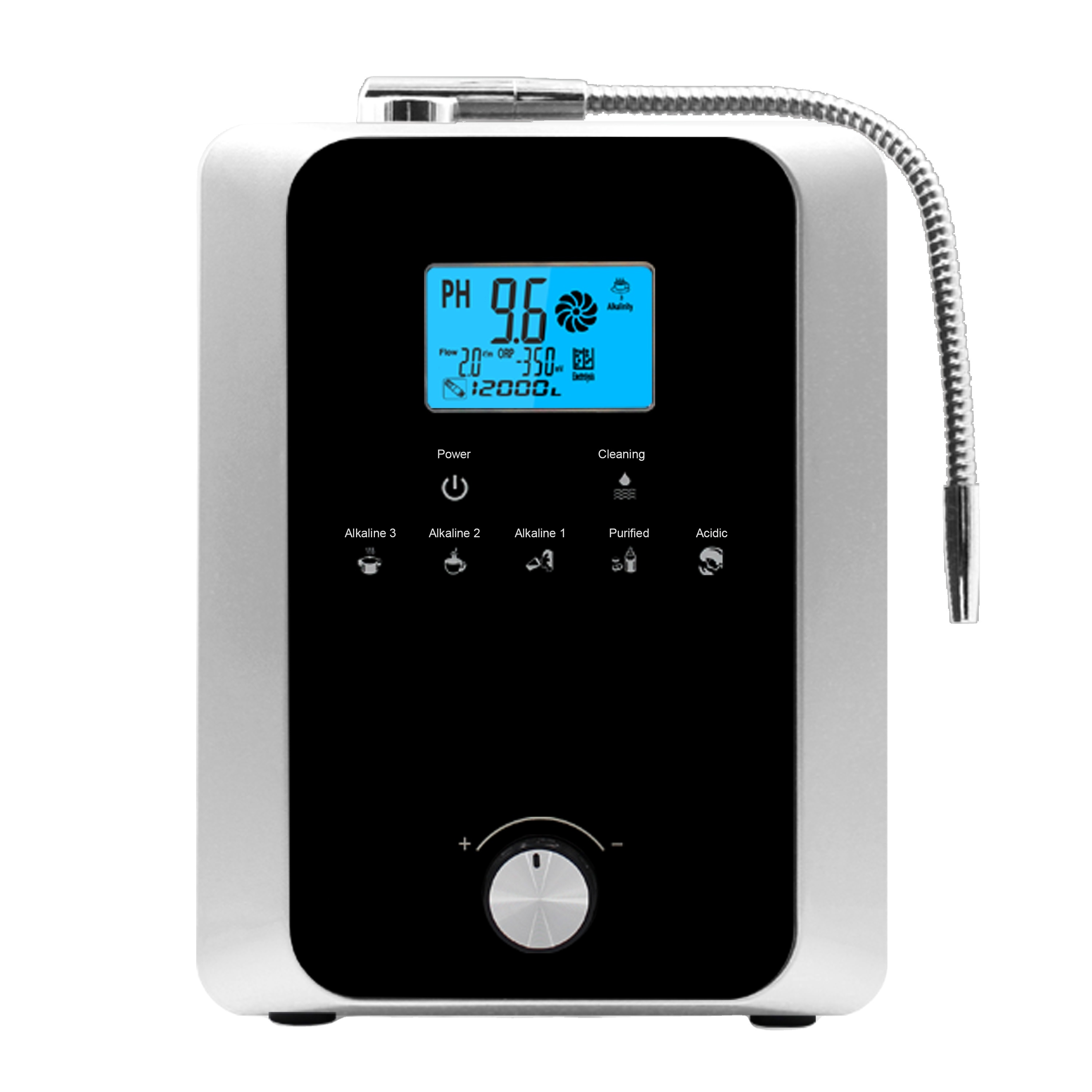 Water ionisator en zuiveringsapparaat PH 3-11 Alkaline Zuur / 7 Waterinstellingen tot / Auto-Reiniging-LCD Touch Water Filter